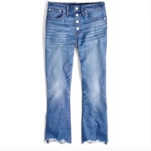 Madewell Cali Demi Boot Jeans Raw Hem 30